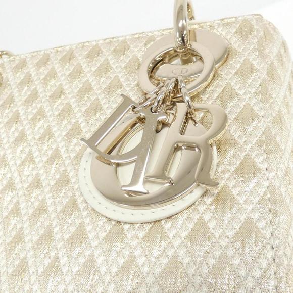 Christian Dior Dior Or Lady Dior Mini Leather Gold White - Picture 4 of 7